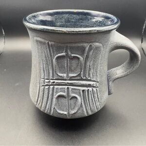 Handcrafted Ceramic Mug with Blue Glaze